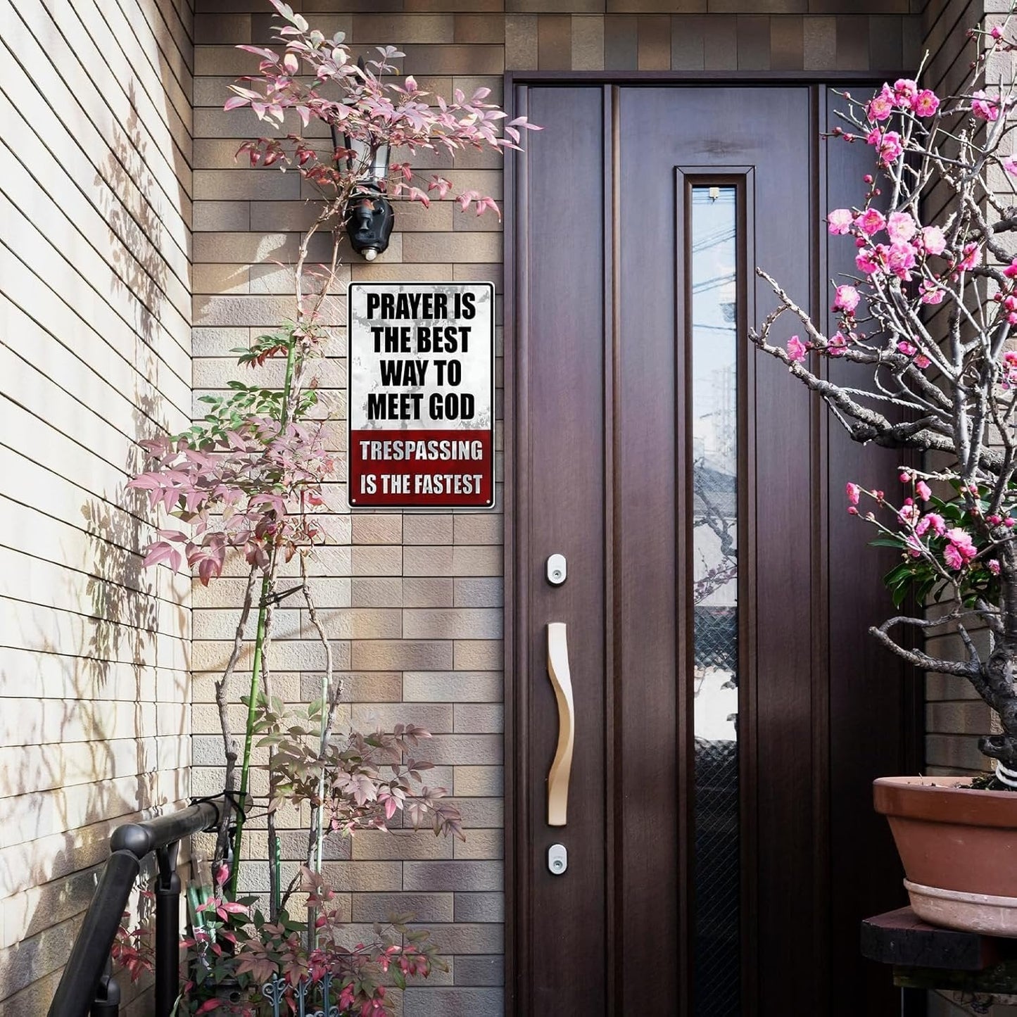 🔥Metal No Trespassing Signs Private Property Funny