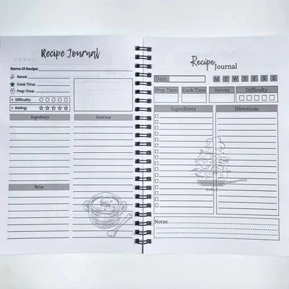 🔥Durable Spiral My Cookbook Notebook Illustrated Kitchen Tools Creative Warmth