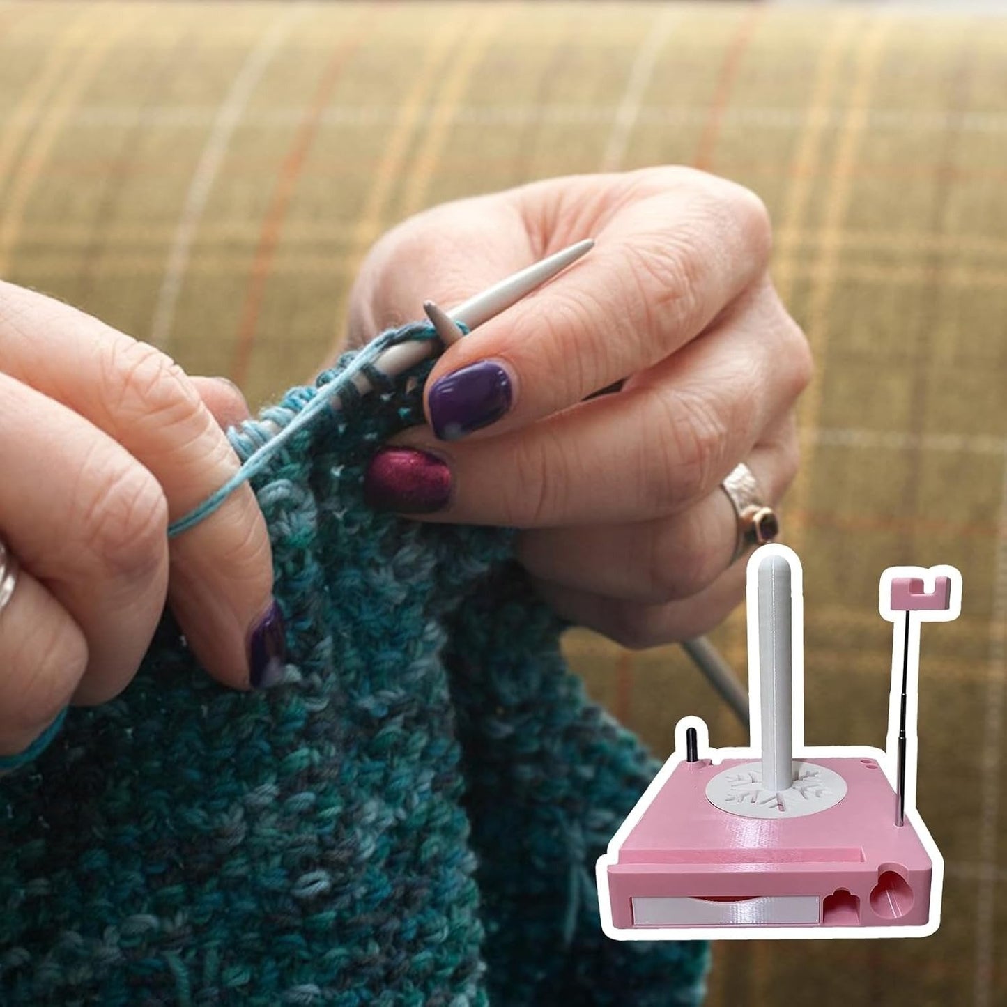 🔥Spinning Yarn Holder with Tool Storage