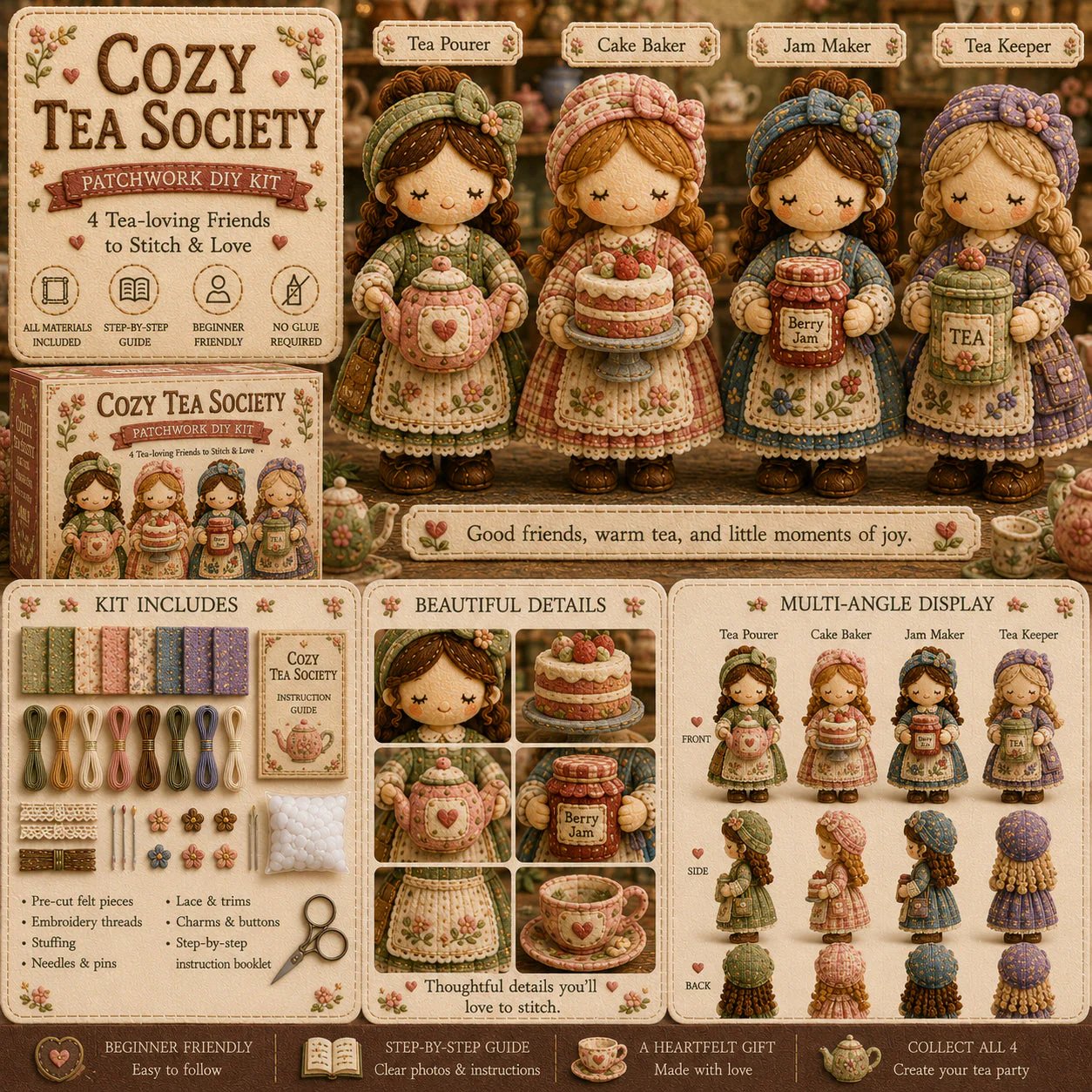 💕Hot Sale 49% OFF❤️‍🔥Tiny Worlds Collection – Patchwork DIY Kit Series