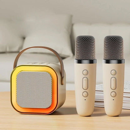 Mini Bluetooth Karaoke Speaker with Wireless Microphones