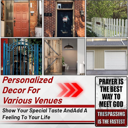 🔥Metal No Trespassing Signs Private Property Funny