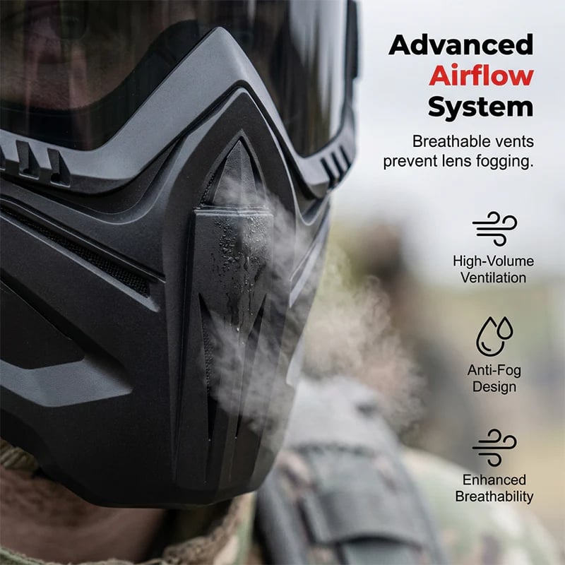 🔥 Detachable Full Face Goggle Mask
