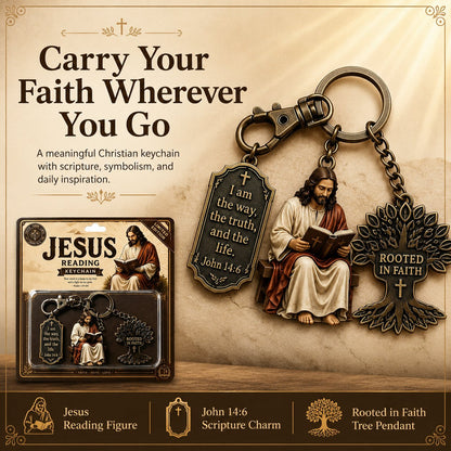 ✝️Jesus Reading Keychain