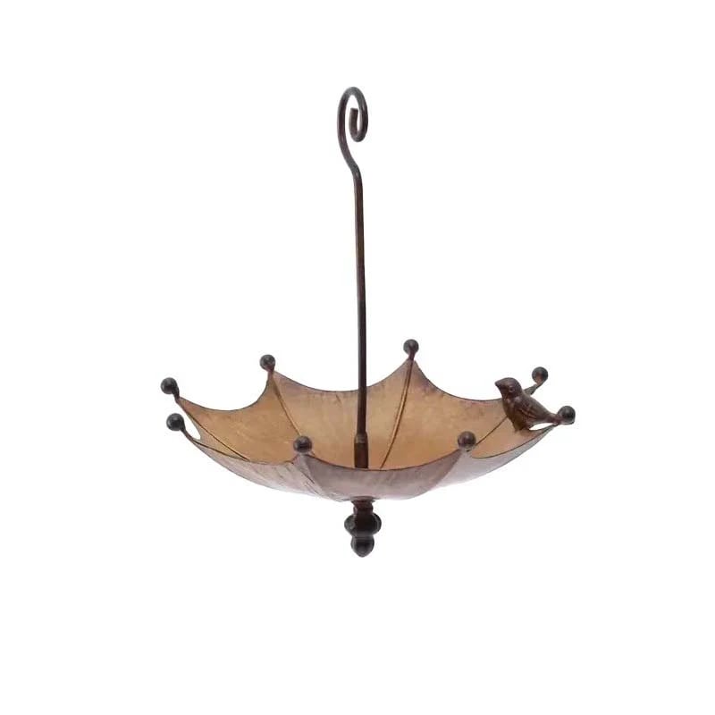 🐦Hanging Umbrella Bird Feeder & Bath – Dual-Use, Rust-Resistant, Vintage Garden Decor ☂️