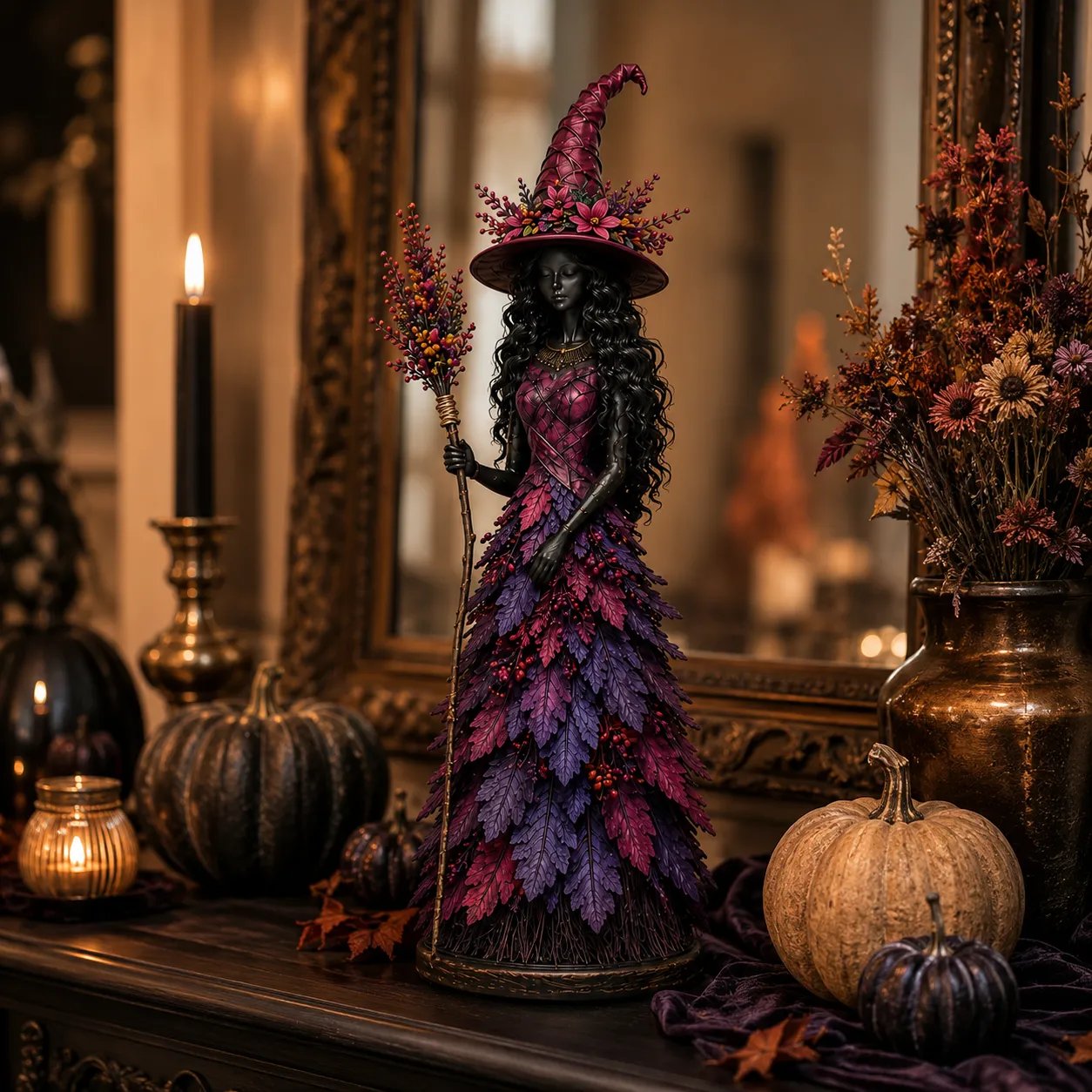 💥LAST DAY 50% OFF - 🧙 Enchanted Autumn Witch Figurine (📦Buy 3 Free Shipping)