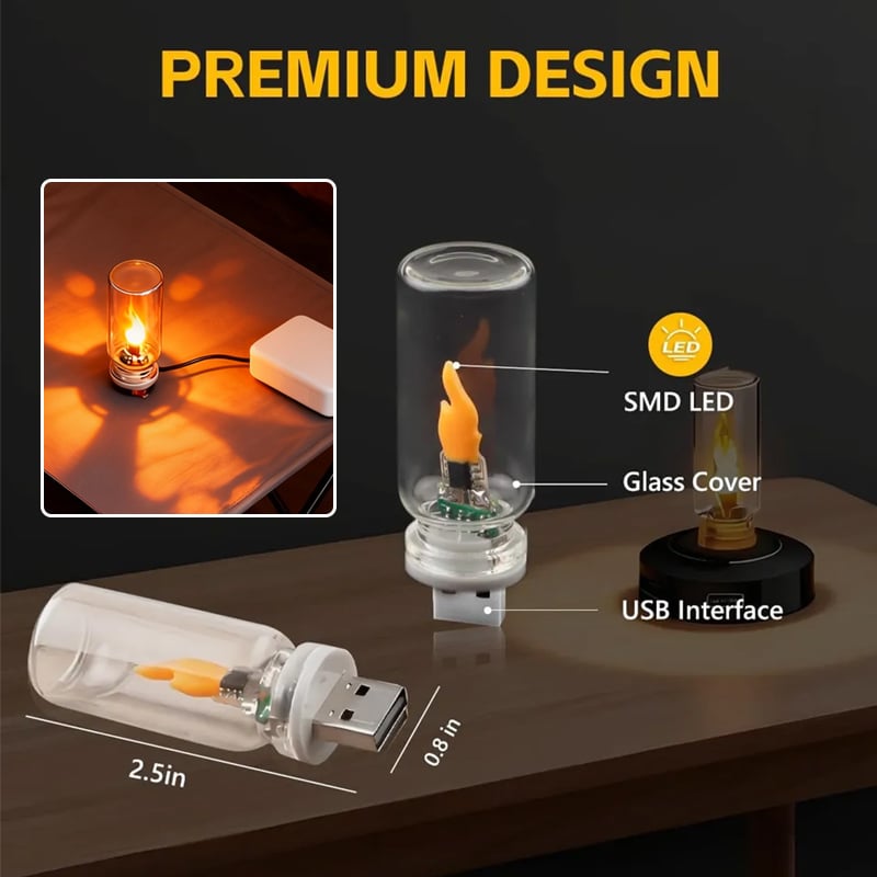 🔥USB Realistic Flame Ambient Lamp