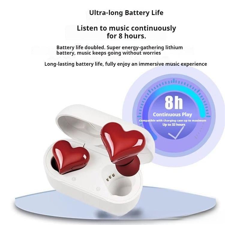 🔥HOT SALE 49% OFF❤️Heart Shape Wireless Noise Cancelling In-Ear Gaming Headset with LED Touch Control