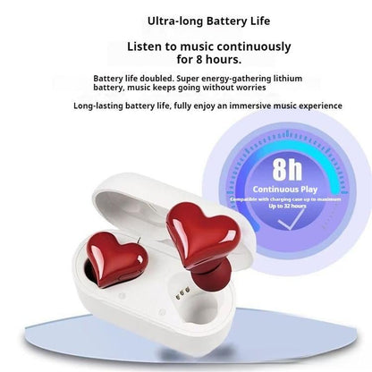 🔥HOT SALE 49% OFF❤️Heart Shape Wireless Noise Cancelling In-Ear Gaming Headset with LED Touch Control