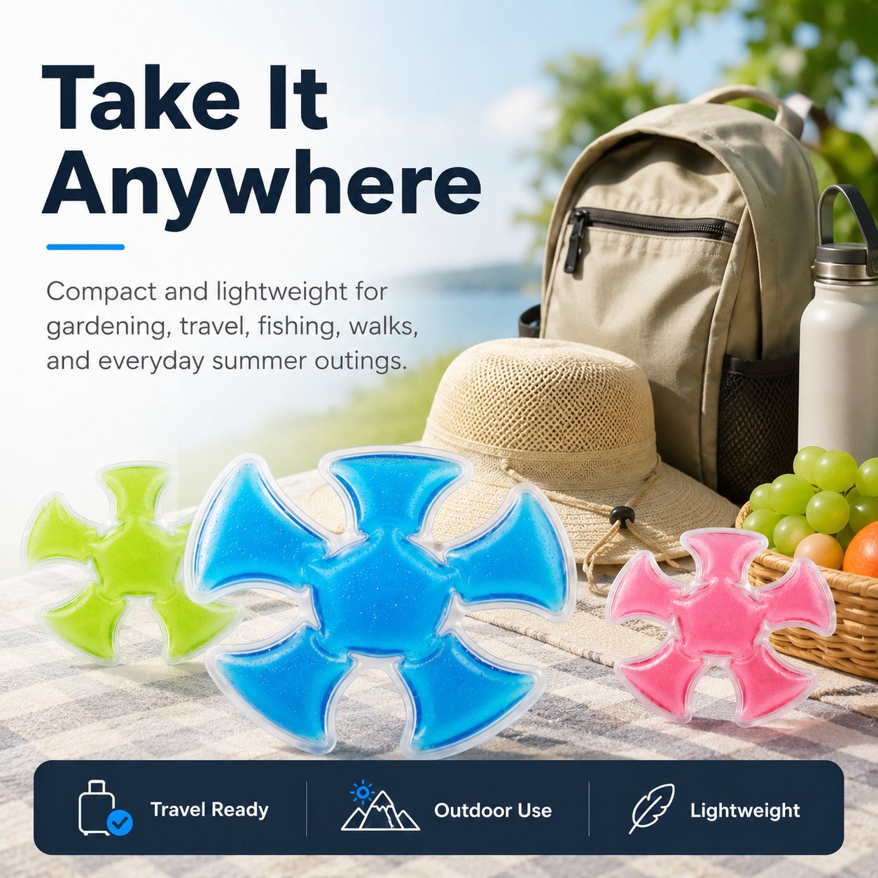 Reusable Cooling Pad for Hats & Body Relief🧢🧊