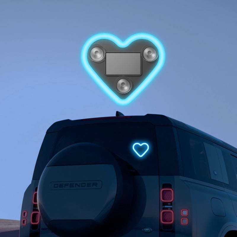 🔥Last Day Promotion 49% OFF🔥 - Solar Powered Wireless LED Heart Shape C-Pillar Neon Light