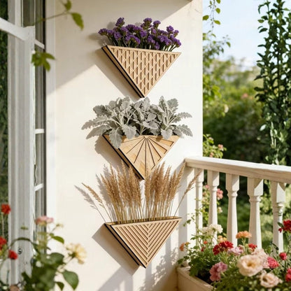 Marrakesh – Geometric Wooden Wall Planters