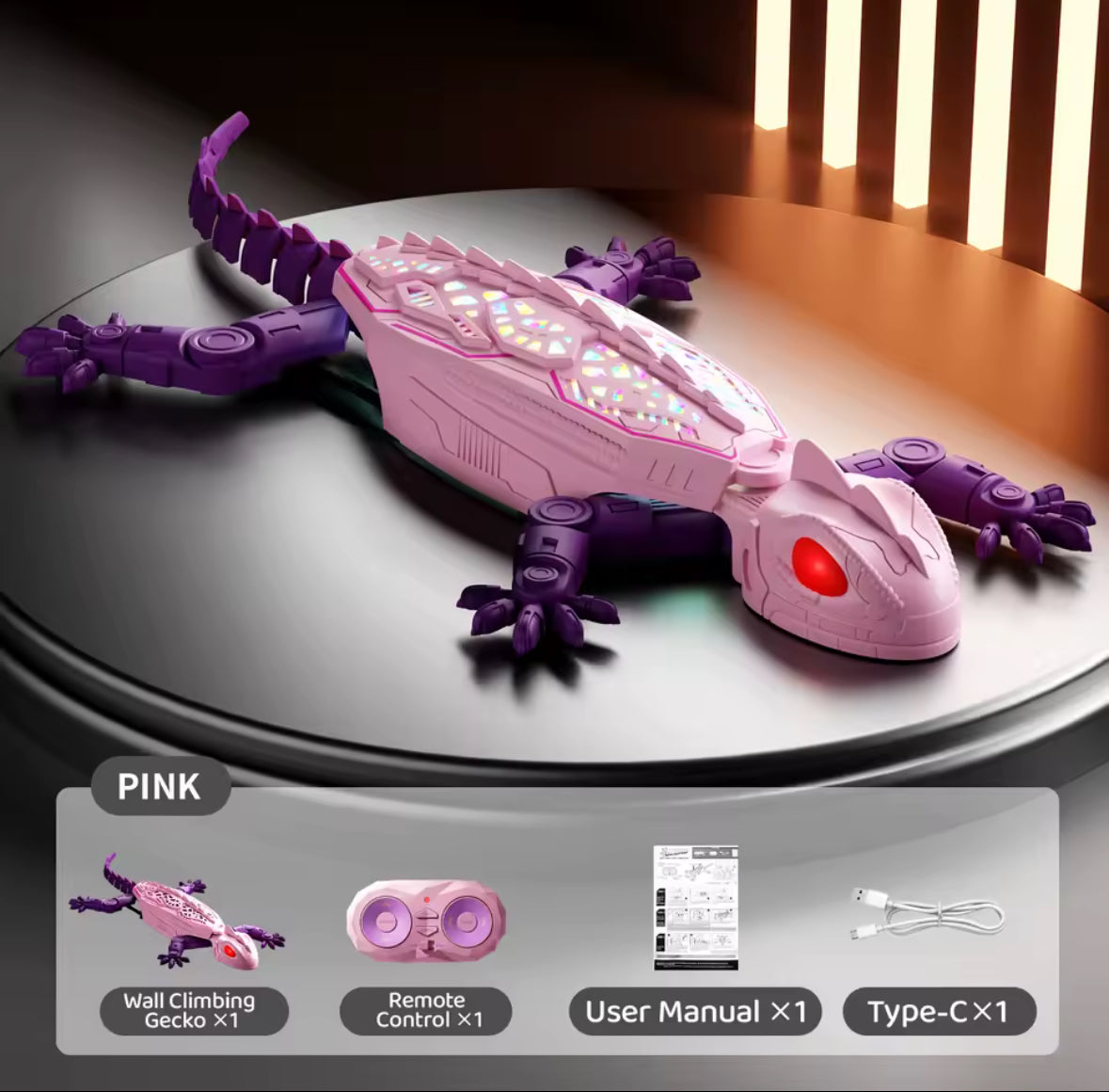 Gecko Rush Remote Control Wall Climbing Lizard Toy — Ceiling & Floor Crawler