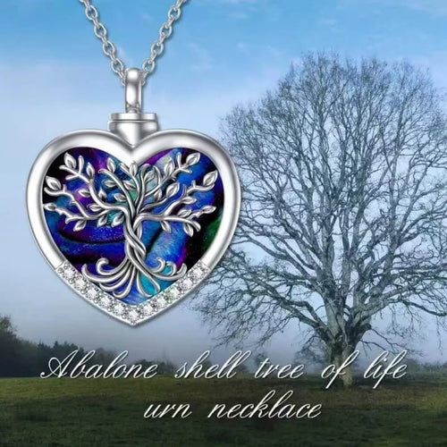 🌳❤️Heart Tree of Life Cremation Memorial Pendant | symbolizing the eternal continuity of life and love.