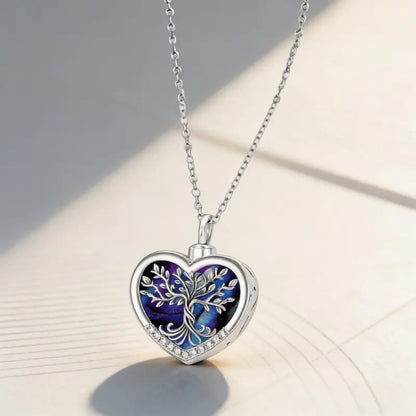 🌳❤️Heart Tree of Life Cremation Memorial Pendant | symbolizing the eternal continuity of life and love.