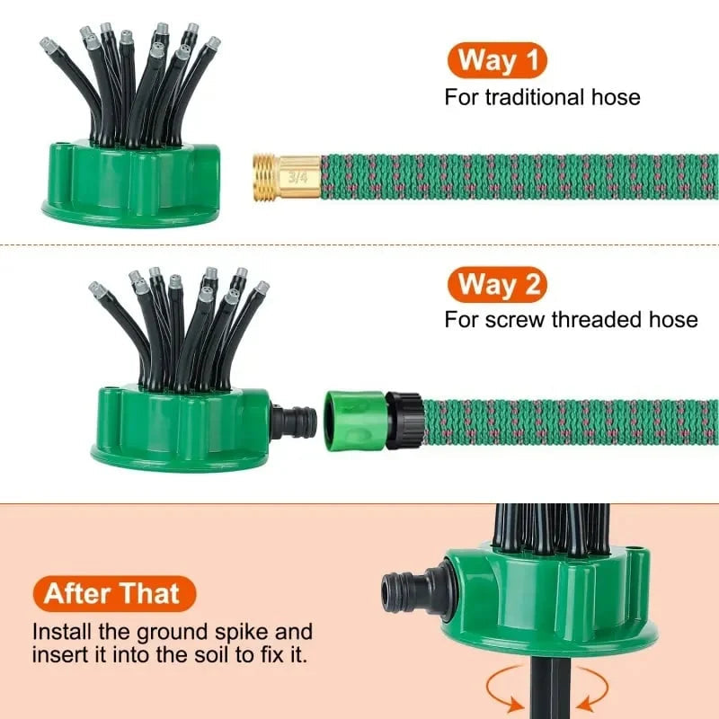 💦Adjustable Multi-Nozzle Lawn Sprinkler