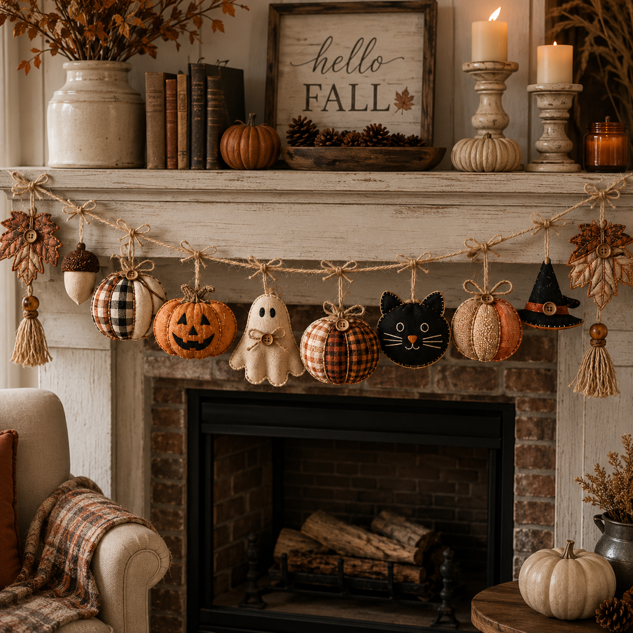 Cozy Fall Fabric Garland