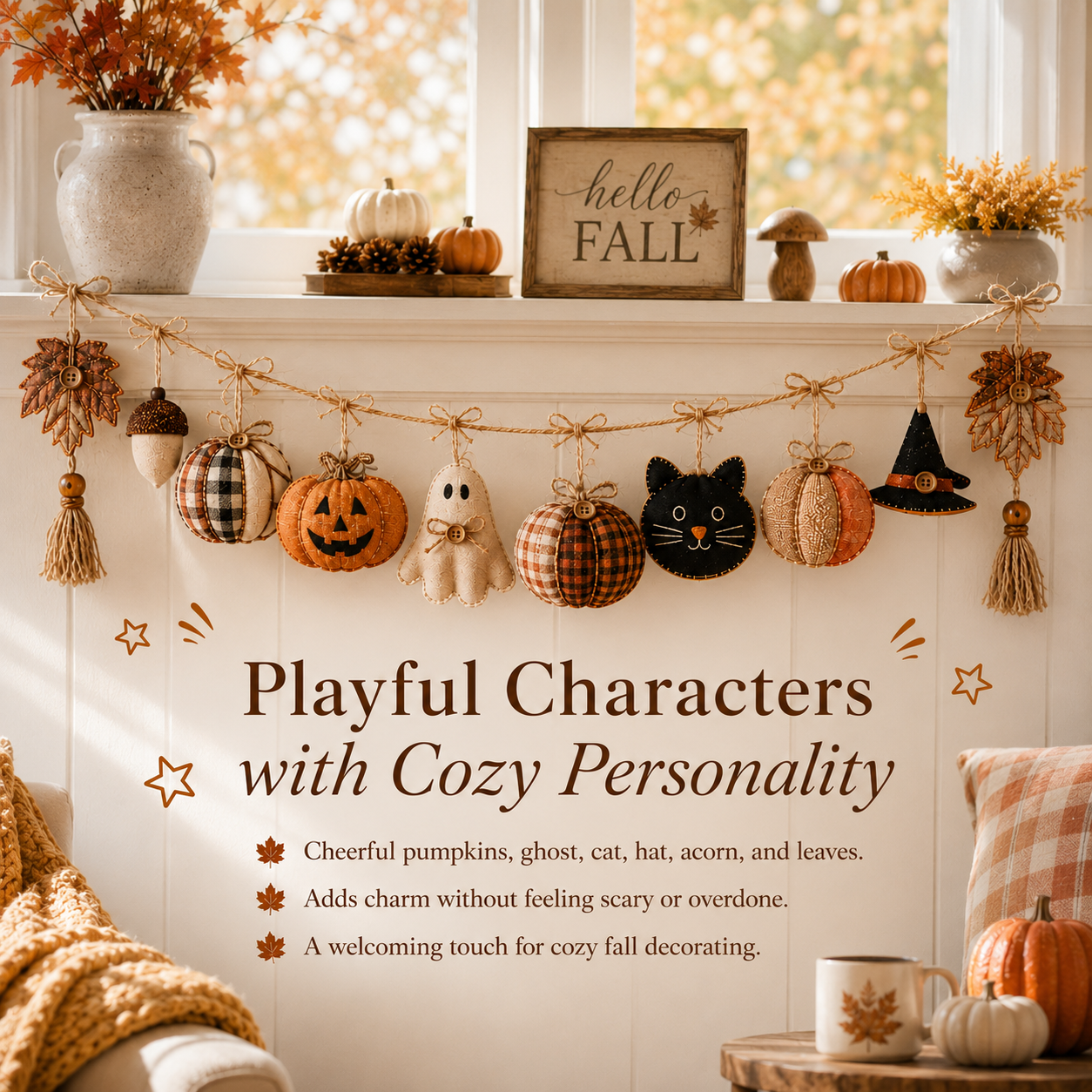 Cozy Fall Fabric Garland