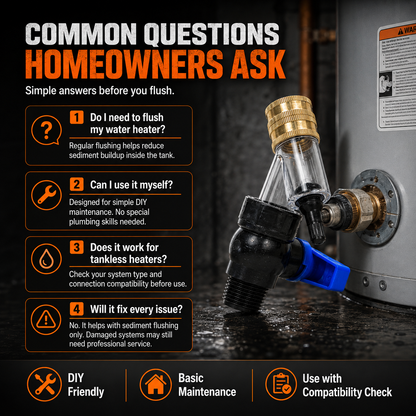 🚿 Water Heater Flush Tool – Remove Sediment Fast & Help Extend Tank Life Without a Plumber