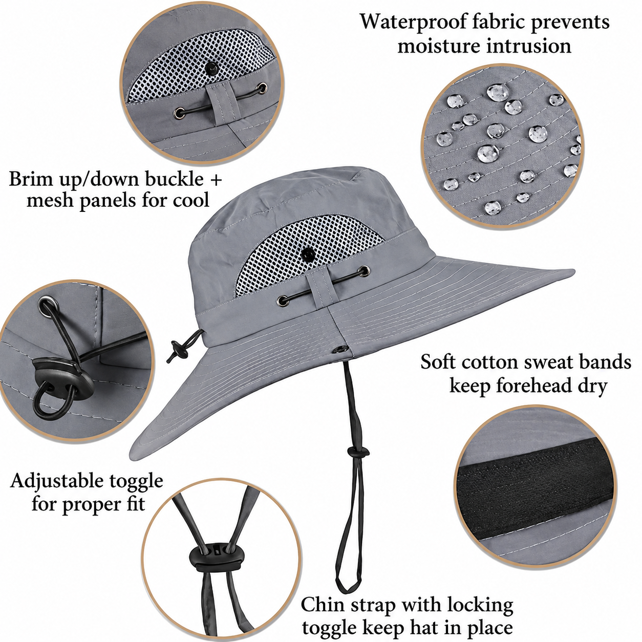 Solar Fan Hat – Hands-Free Cooling Wide Brim Sun Hat for Fishing, Gardening & Outdoor Work