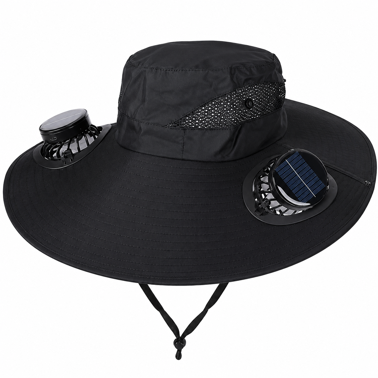 Solar Fan Hat – Hands-Free Cooling Wide Brim Sun Hat for Fishing, Gardening & Outdoor Work
