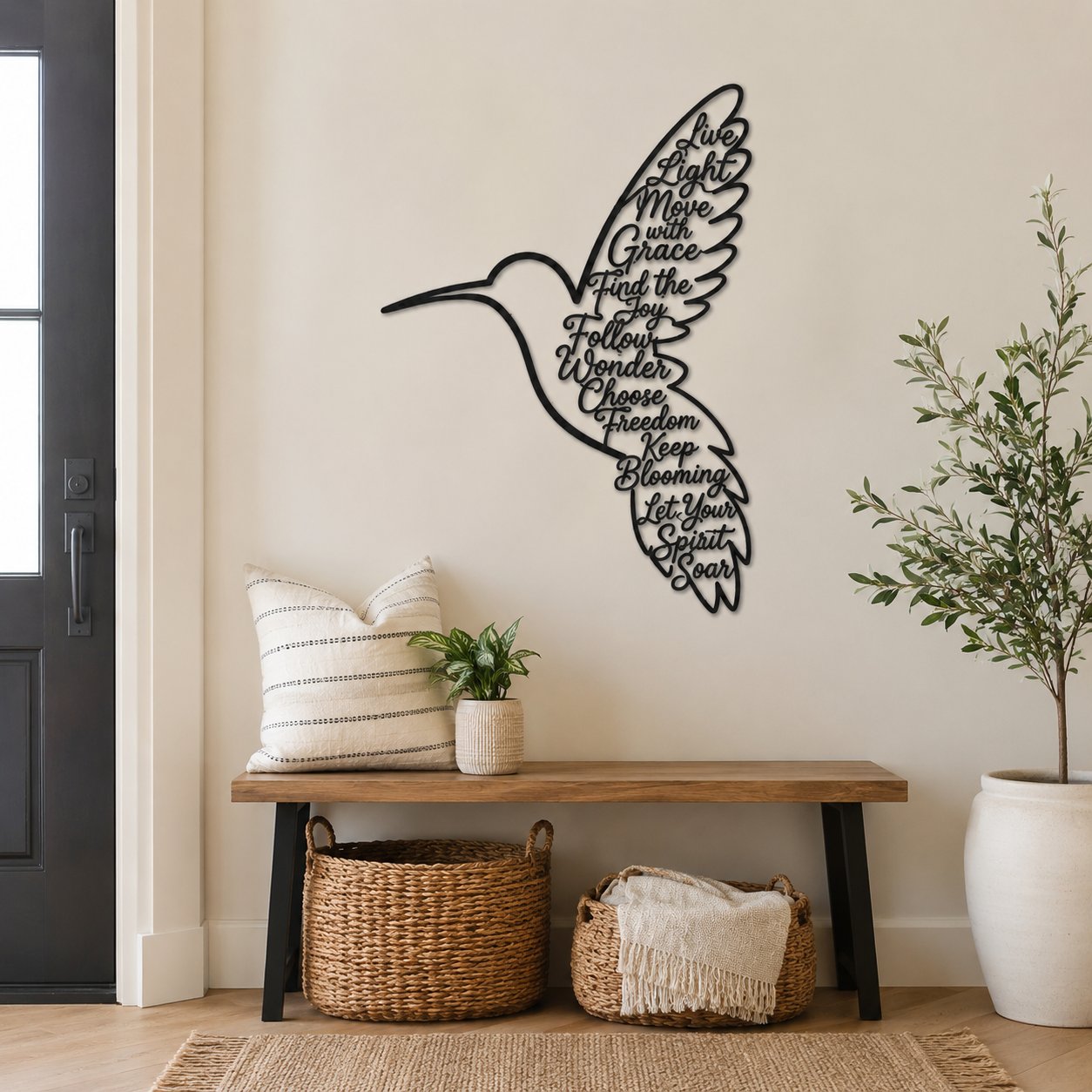 💖Keep Blooming Hummingbird Wall Art