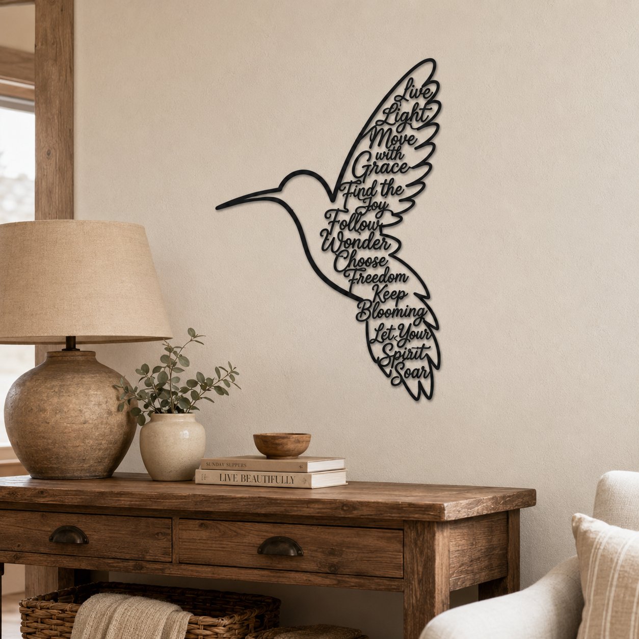 💖Keep Blooming Hummingbird Wall Art