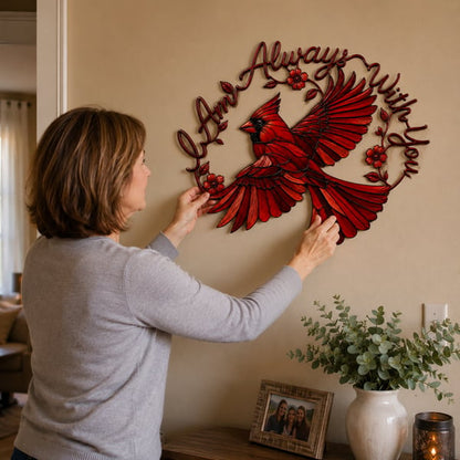 🐦Cardinal Metal Wall Art - I Am Always With You❤️