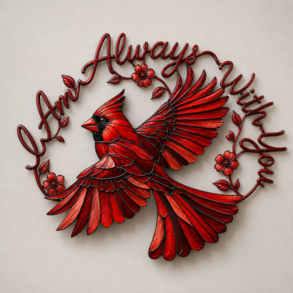 🐦Cardinal Metal Wall Art - I Am Always With You❤️