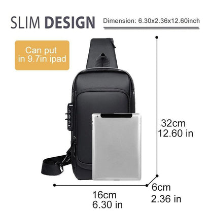 🎒 LIMITED-TIME 49% OFF! ✨ Anti-Theft Unisex Crossbody Sling Bag – Hard Shell, Waterproof, USB Charging, RFID Blocking 🔒