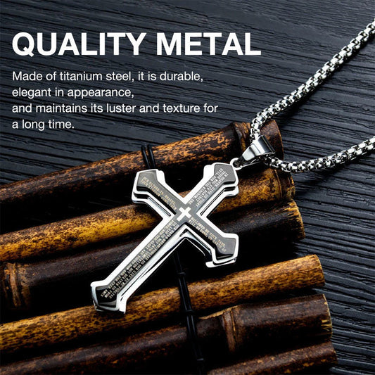 ✝️ “The Lord's Prayer” Cross Necklace -- Unisex