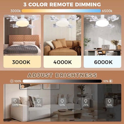 2‑in‑1 Silent LED Fan with Remote Control