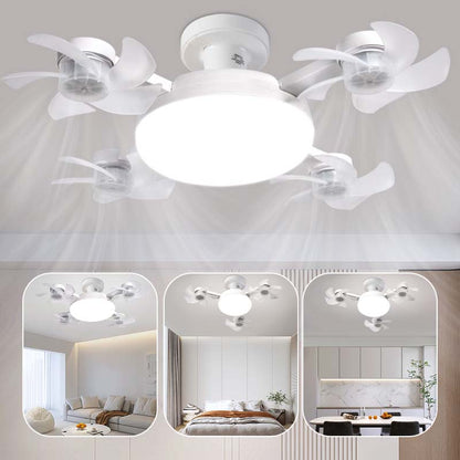 2‑in‑1 Silent LED Fan with Remote Control