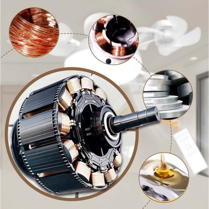 2‑in‑1 Silent LED Fan with Remote Control