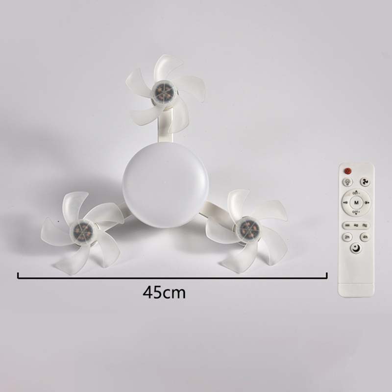 2‑in‑1 Silent LED Fan with Remote Control