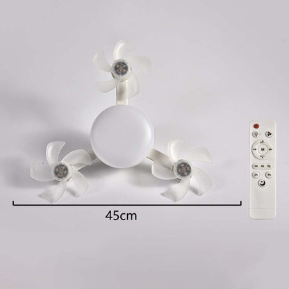 2‑in‑1 Silent LED Fan with Remote Control