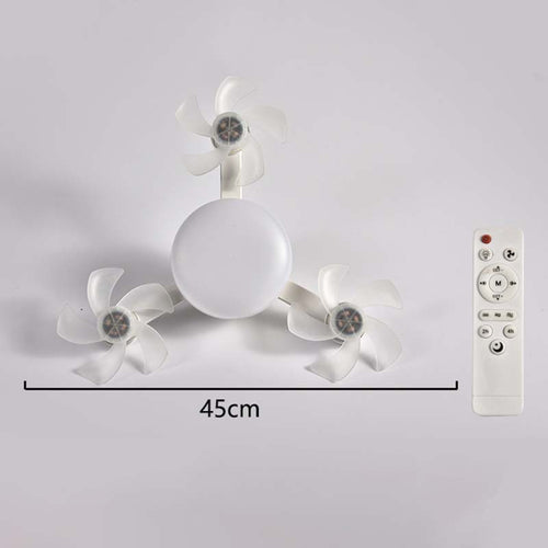 2‑in‑1 Silent LED Fan with Remote Control
