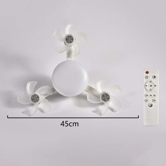 2‑in‑1 Silent LED Fan with Remote Control
