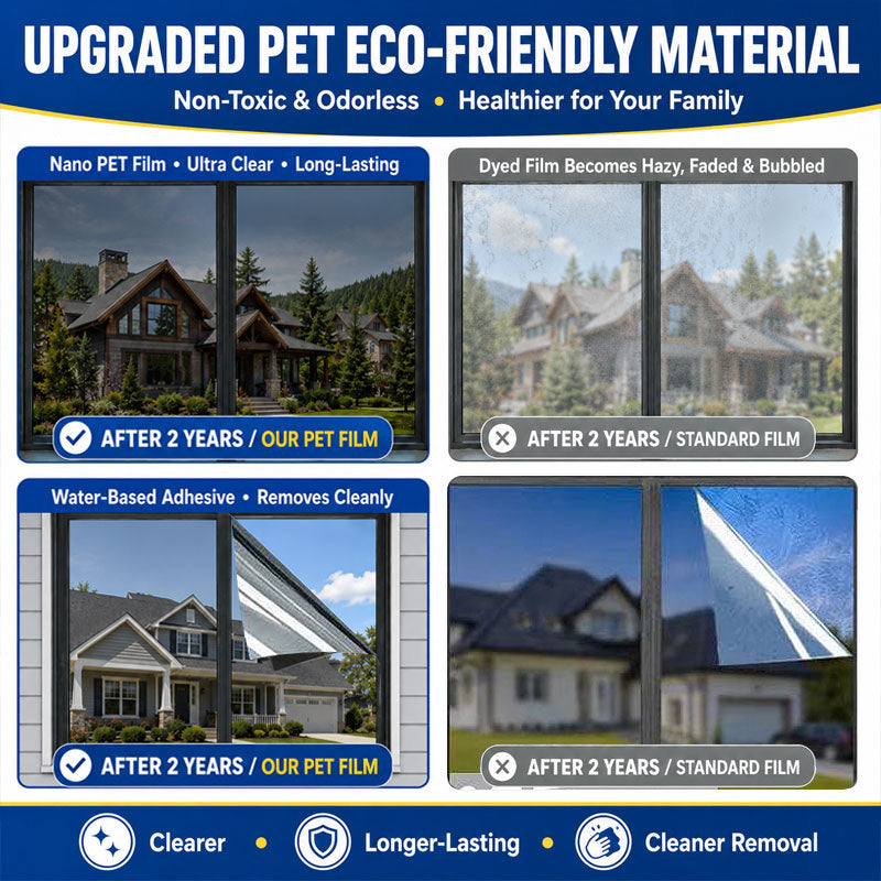 ☀️ One-Way Mirror Window Film – Heat Control & UV Protection