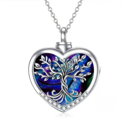 🌳❤️Heart Tree of Life Cremation Memorial Pendant | symbolizing the eternal continuity of life and love.