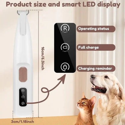 ✂️🐾Precision Pet Trimmer – Safe Grooming for Paws, Eyes & Tail with LED Light
