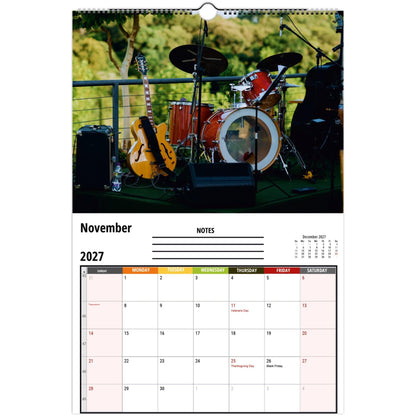 Drums Wall Calendar 2027