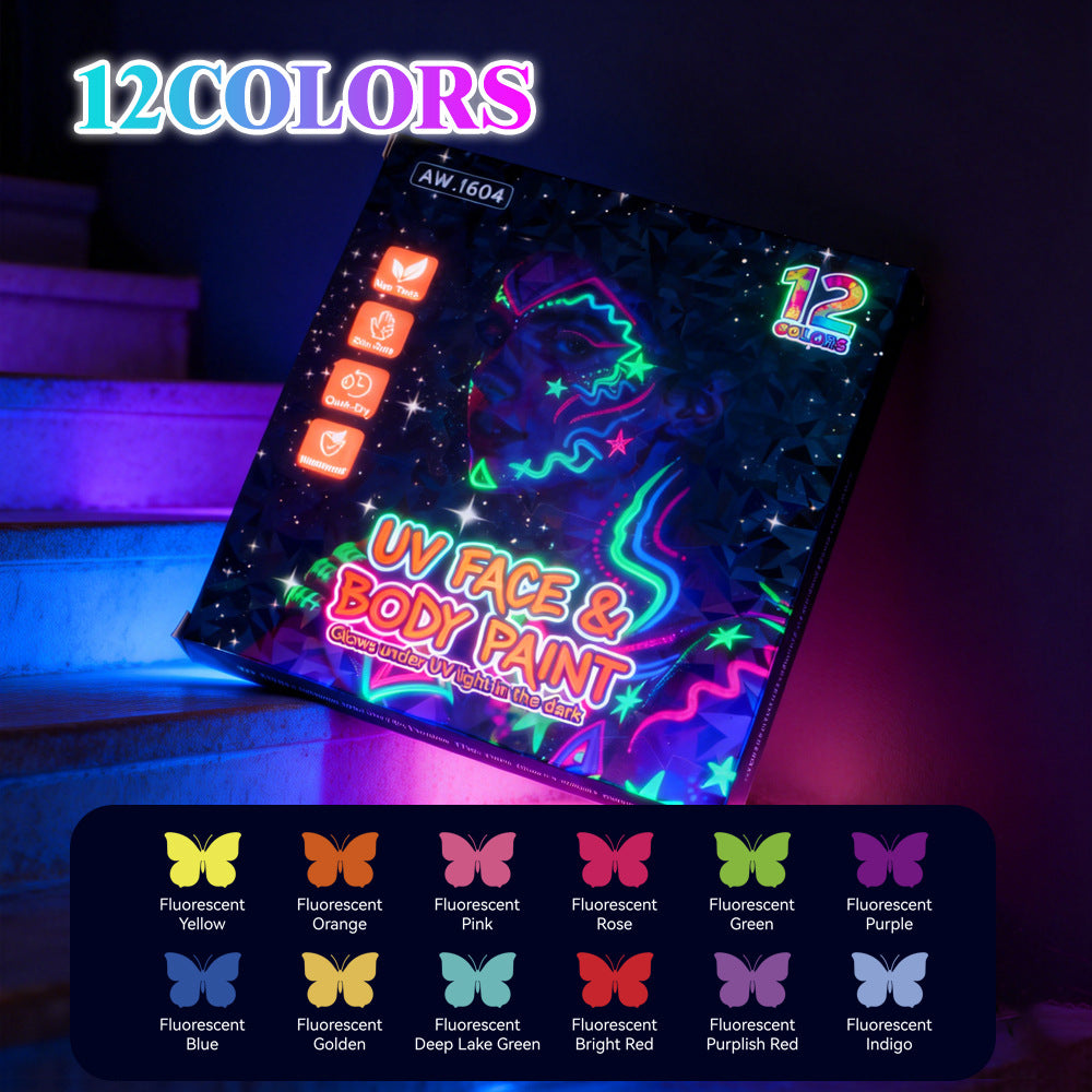 🥳2026 HOT SALE💞🎁✨Buy 2 Get 1 Free !🎁UV Glow Face and Body Paint Markers Set