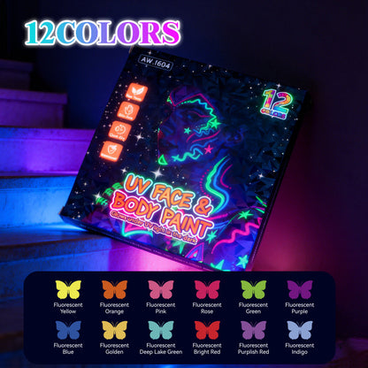 🥳2026 HOT SALE💞🎁✨Buy 2 Get 1 Free !🎁UV Glow Face and Body Paint Markers Set