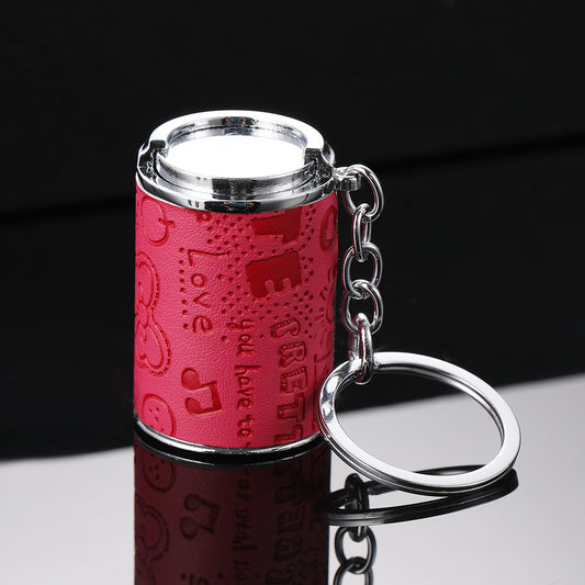 Mini personalized coin storage keychain - random print