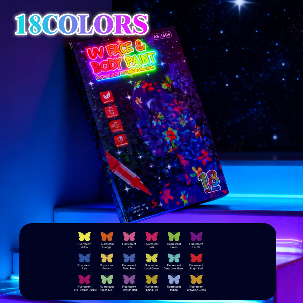 🥳2026 HOT SALE💞🎁✨Buy 2 Get 1 Free !🎁UV Glow Face and Body Paint Markers Set