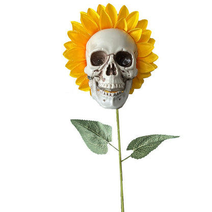 Sunflower Skull Artificial Flowers for Gardens and Courtyards