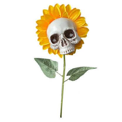Sunflower Skull Artificial Flowers for Gardens and Courtyards