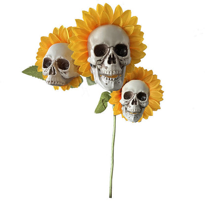 Sunflower Skull Artificial Flowers for Gardens and Courtyards