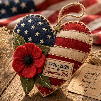 🎉DIY Patriotic Poppy Cross Ornament Kit